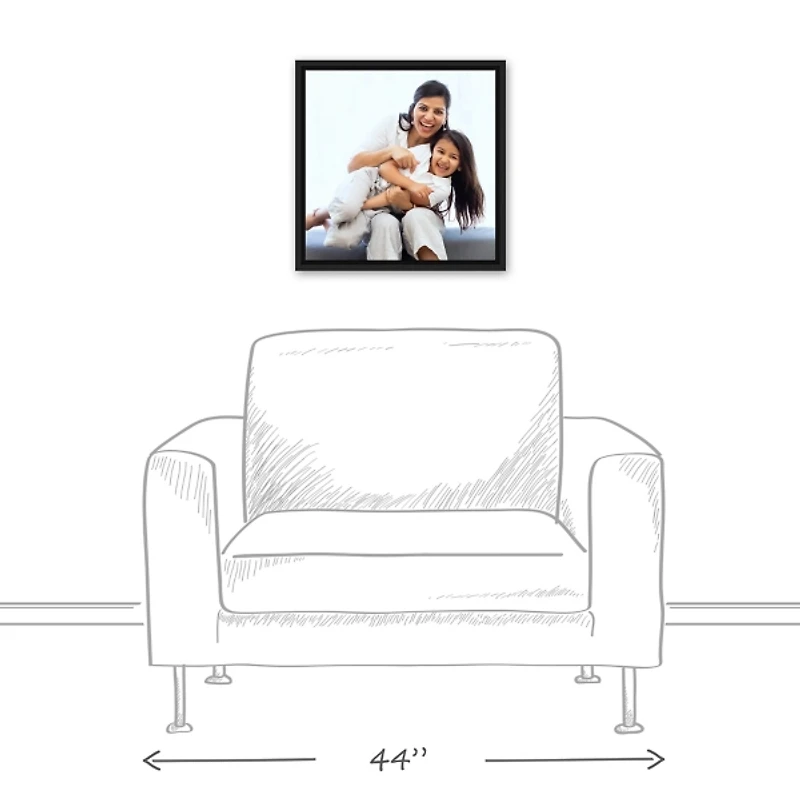 Personalized Photo Square Framed Canvas