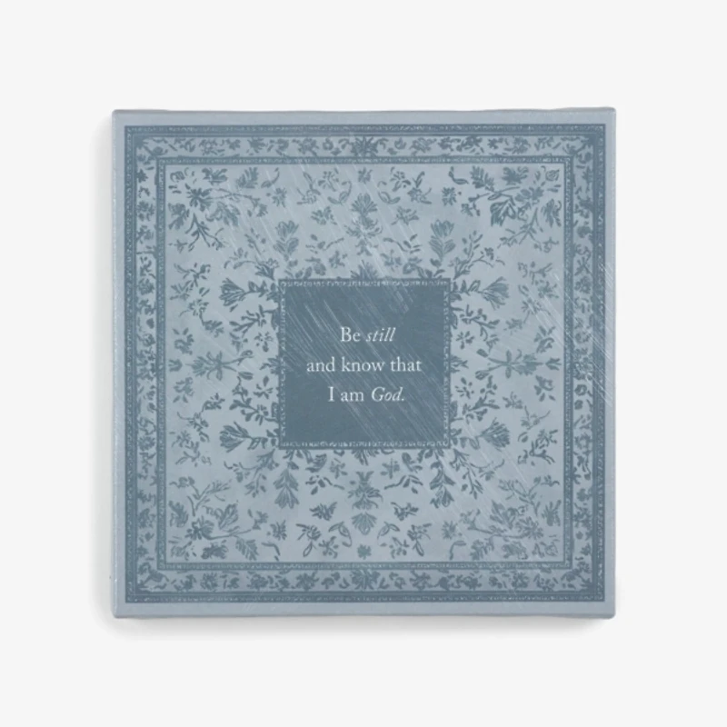 Blue Be Still and Know Canvas Art Print