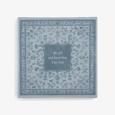 Blue Be Still and Know Canvas Art Print