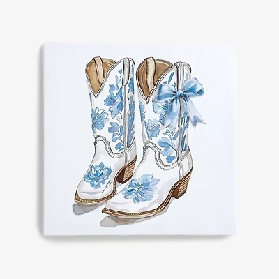 Coquette Cowgirl Boots Canvas Art Print