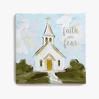 Faith Over Fear Church Canvas Art Print