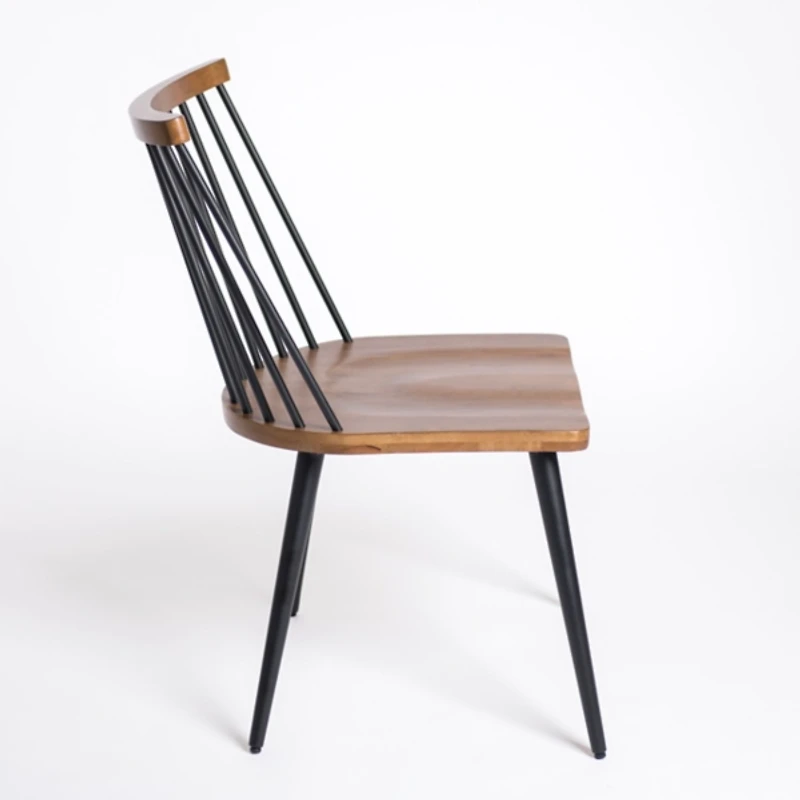 Holland Black & Brown Dining Chairs, Set of 2