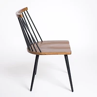 Holland Black & Brown Dining Chairs, Set of 2