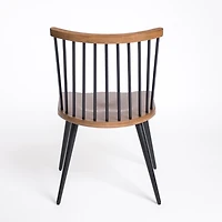 Holland Black & Brown Dining Chairs, Set of 2