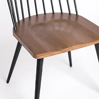 Holland Black & Brown Dining Chairs, Set of 2