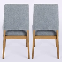 Blue Upholstered Reynolds Dining Chairs, Set of 2