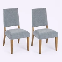 Blue Upholstered Reynolds Dining Chairs, Set of 2