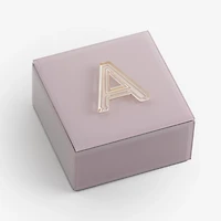 Pink Glass Monogram A Jewelry Box