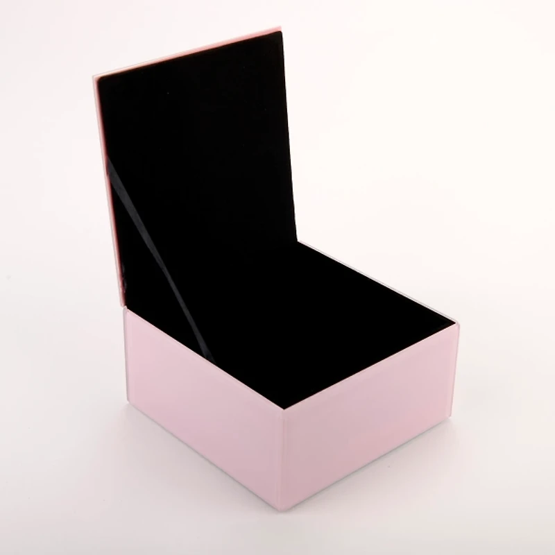 Pink Glass Monogram C Jewelry Box