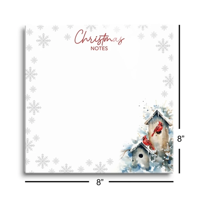Cardinal Christmas Note Dry Erase Board, 8x8 in.