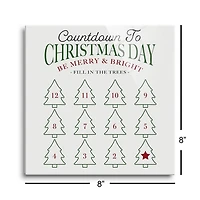 Countdown to Christmas Dry Erase Board