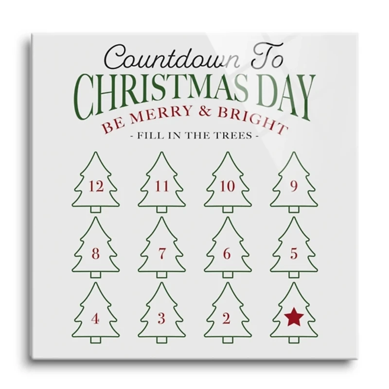 Countdown to Christmas Dry Erase Board