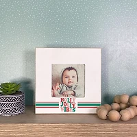 Holly Jolly Vibes Christmas Picture Frame, 4x4
