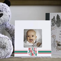 Holly Jolly Vibes Christmas Picture Frame, 4x4