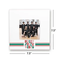 Holly Jolly Vibes Christmas Picture Frame, 4x4