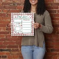 Classic Christmas Plaid Dear Santa Dry Erase Board