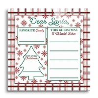 Classic Christmas Plaid Dear Santa Dry Erase Board