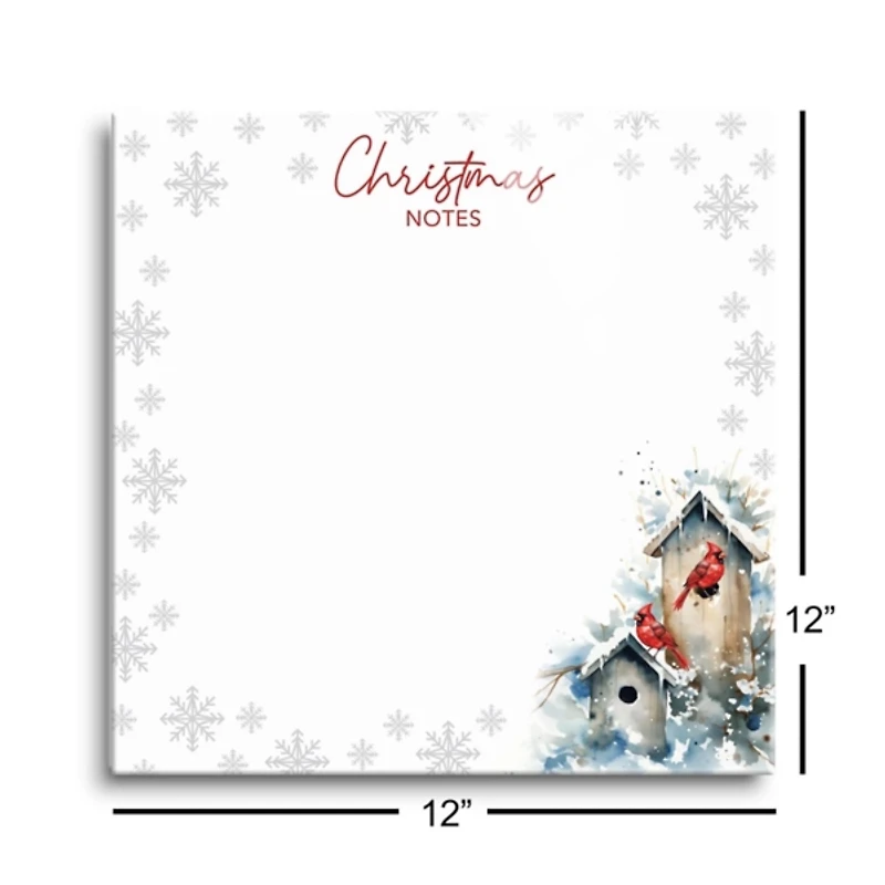 Cardinal Christmas Note Dry Erase Board, 12x12 in.