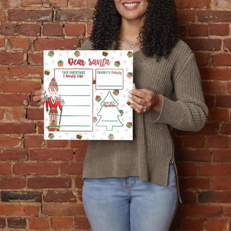 Classic Candyland Dear Santa Dry Erase Board