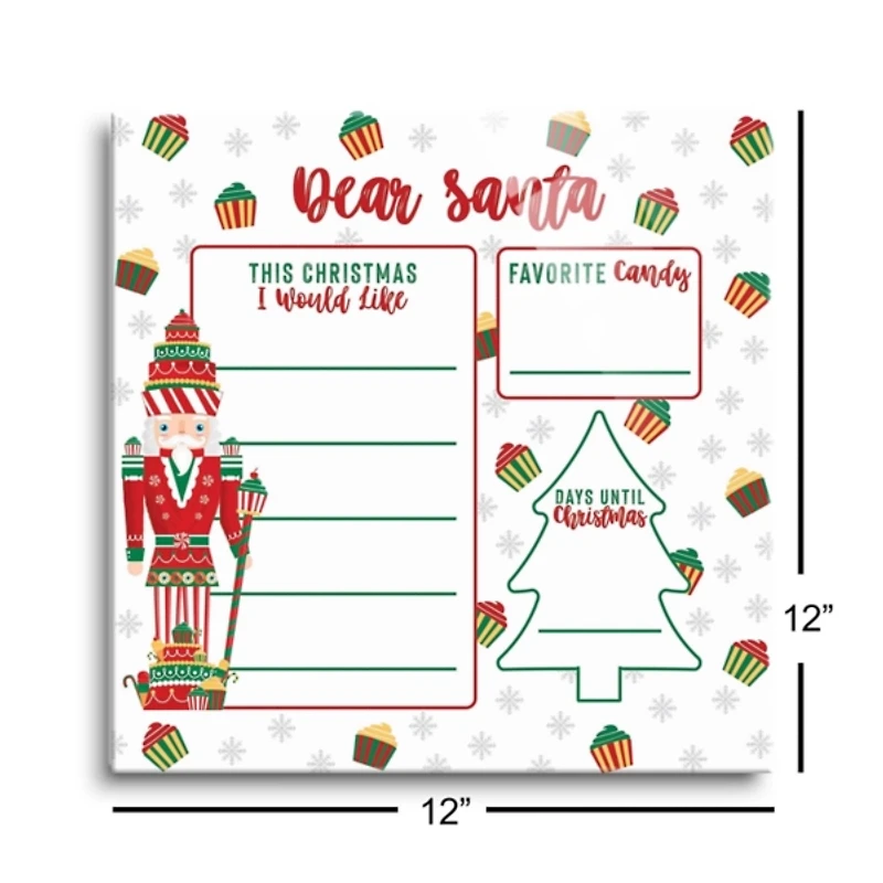 Classic Candyland Dear Santa Dry Erase Board