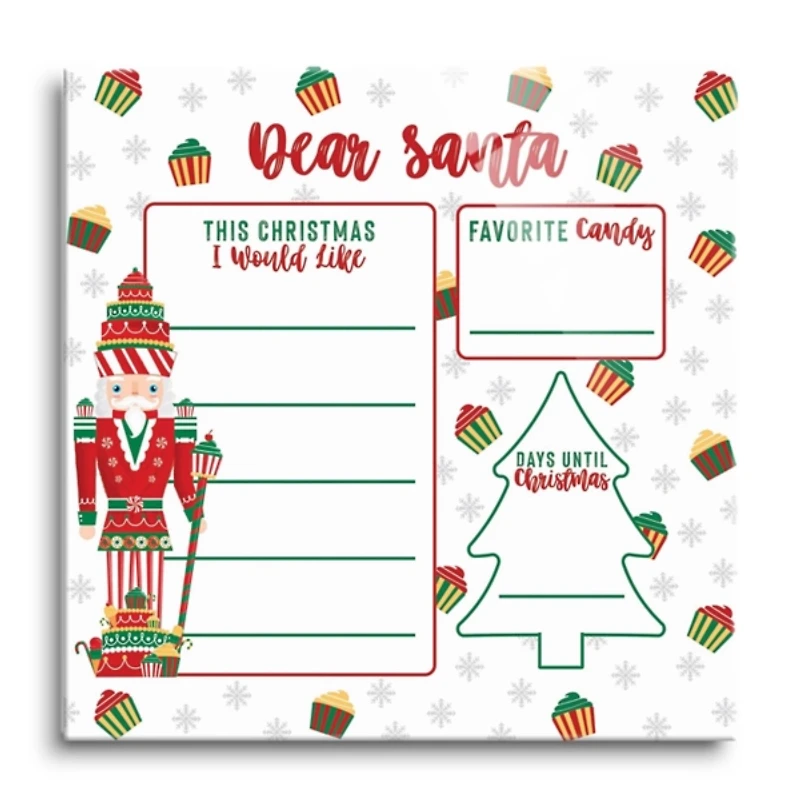 Classic Candyland Dear Santa Dry Erase Board