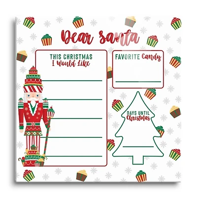 Classic Candyland Dear Santa Dry Erase Board