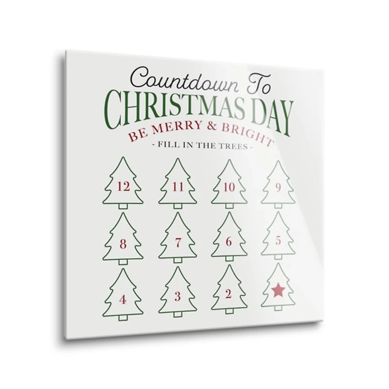 Countdown to Christmas Dry Erase Board, 12x12 in.