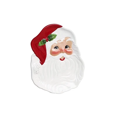 Classic Santa Shaped Ceramic Serving Platter