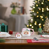 Pink Santa 2-pc. Mug and Ornament Set
