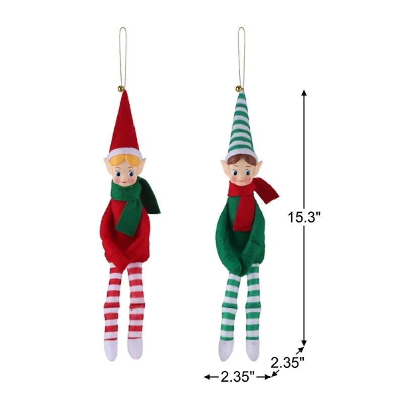 Recordable Knee Hugger Elves, Set of 2