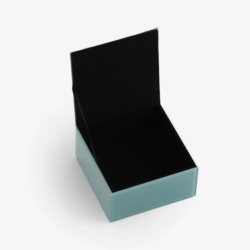 Blue Glass Monogram H Jewelry Box