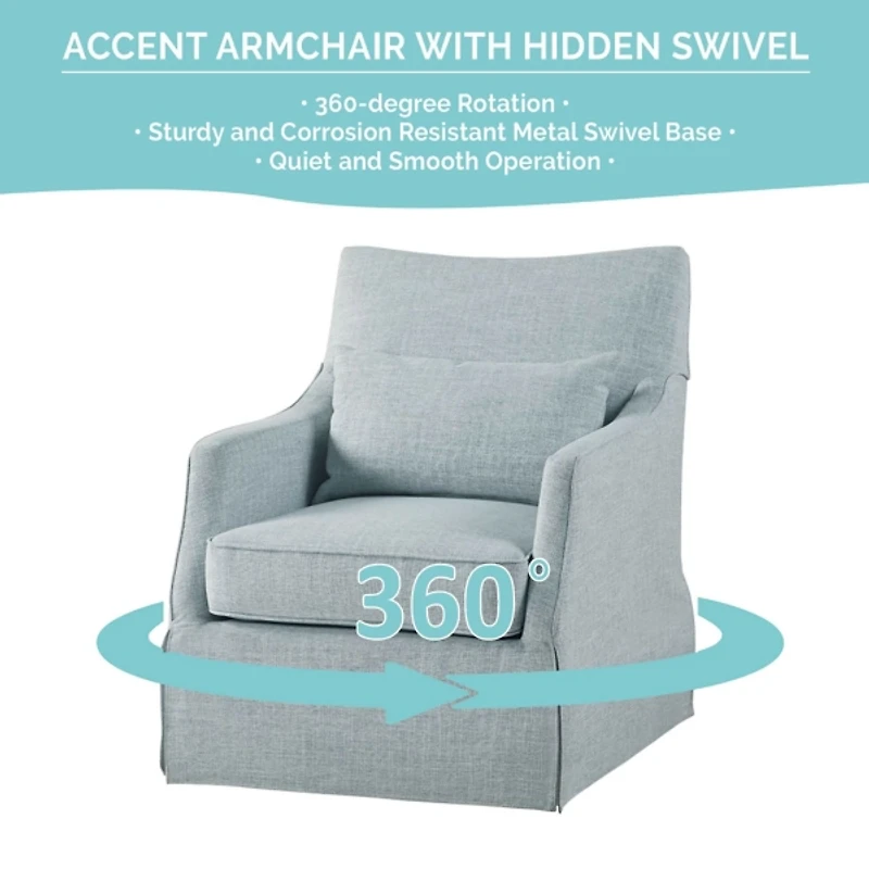 Skirted Swivel Martha Stewart Accent Chair