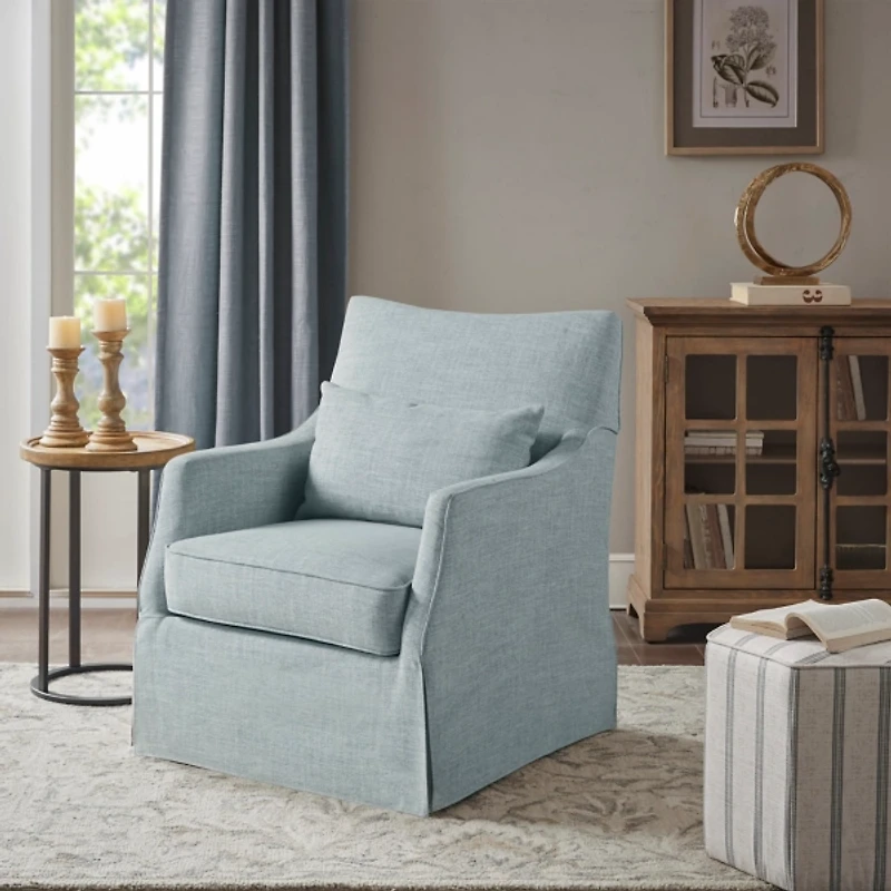 Skirted Swivel Martha Stewart Accent Chair
