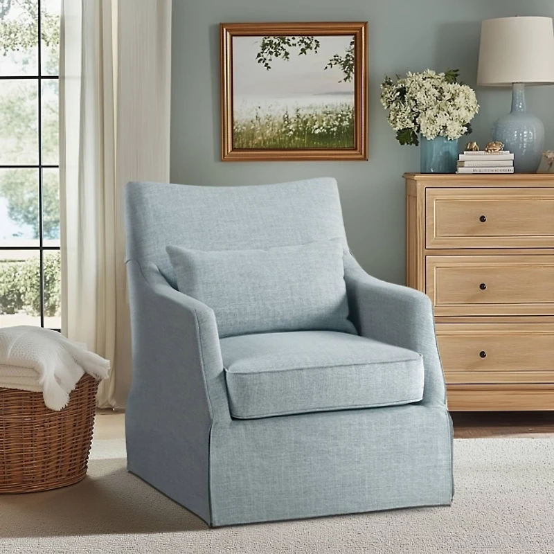 Skirted Swivel Martha Stewart Accent Chair