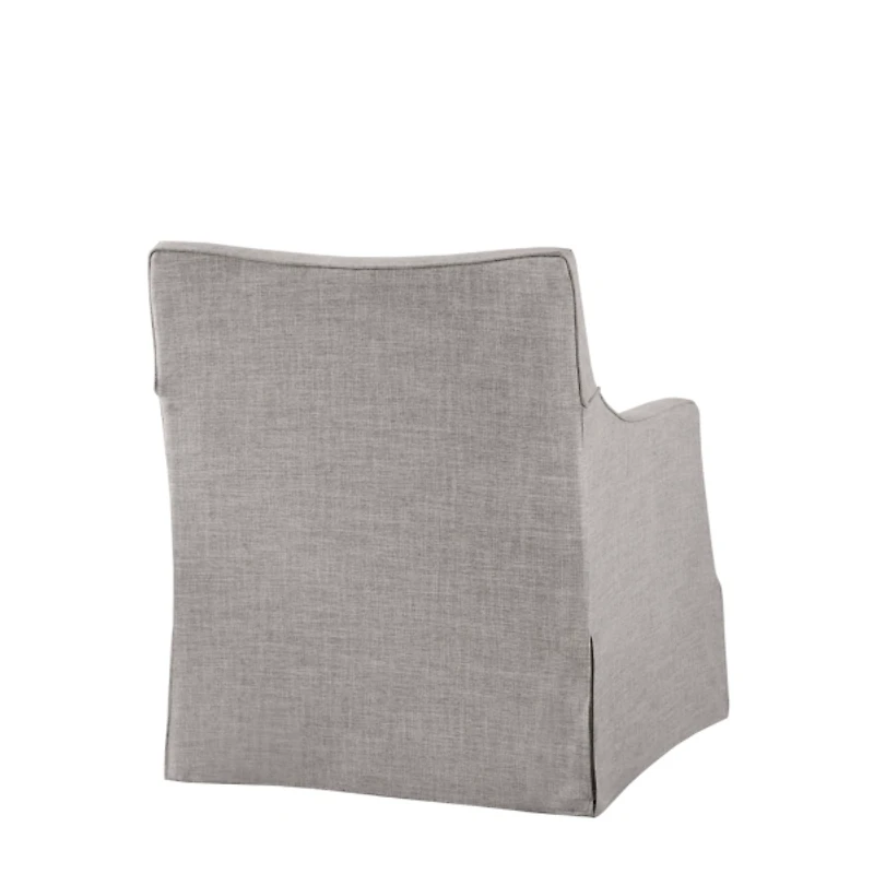Gray Skirted Swivel Martha Stewart Accent Chair