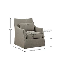 Tan Skirted Swivel Martha Stewart Accent Chair