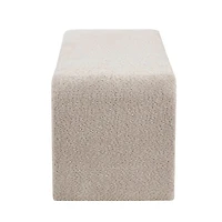 Beige Boucle Waterfall Bench, 52 in.