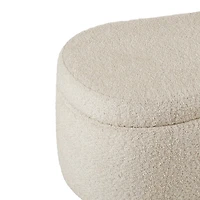 Boucle Flip-Top Storage Bench