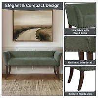Sage Green Upholstered Antonia Bench