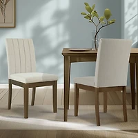 Everly Taupe Upholstered Dining Chairs, Set of 2