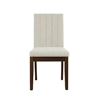 Everly Taupe Upholstered Dining Chairs, Set of 2