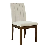 Everly Taupe Upholstered Dining Chairs, Set of 2
