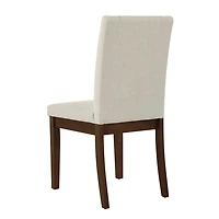Everly Taupe Upholstered Dining Chairs, Set of 2