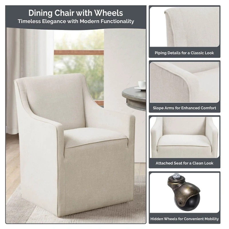 Elaine Cream Upholstered Dining Chair