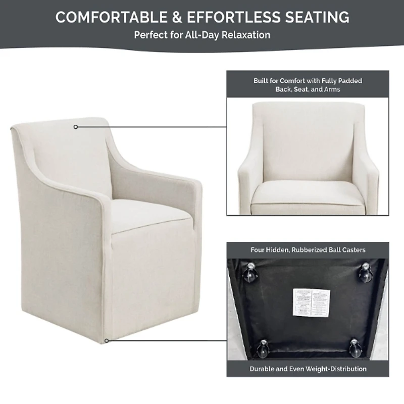 Elaine Cream Upholstered Dining Chair