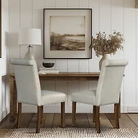 Aubrey Natural Upholstered 2-pc. Dining Chair Set