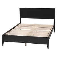 Wood Fluted Headboard Primrose Queen Bed