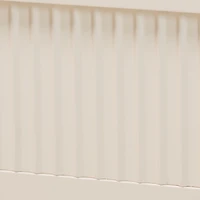 Ivory Wood Fluted Headboard Primrose Queen Bed