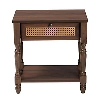 Dark Brown James 1-Drawer Nightstand