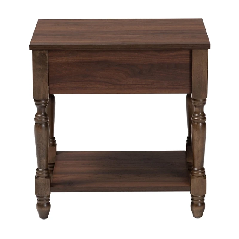 Dark Brown James 1-Drawer Nightstand